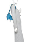 Agneau Arena Le Cagole Shoulder Bag XS Turquoise