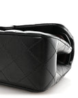 Lambskin Quilted Small Double Flap Black