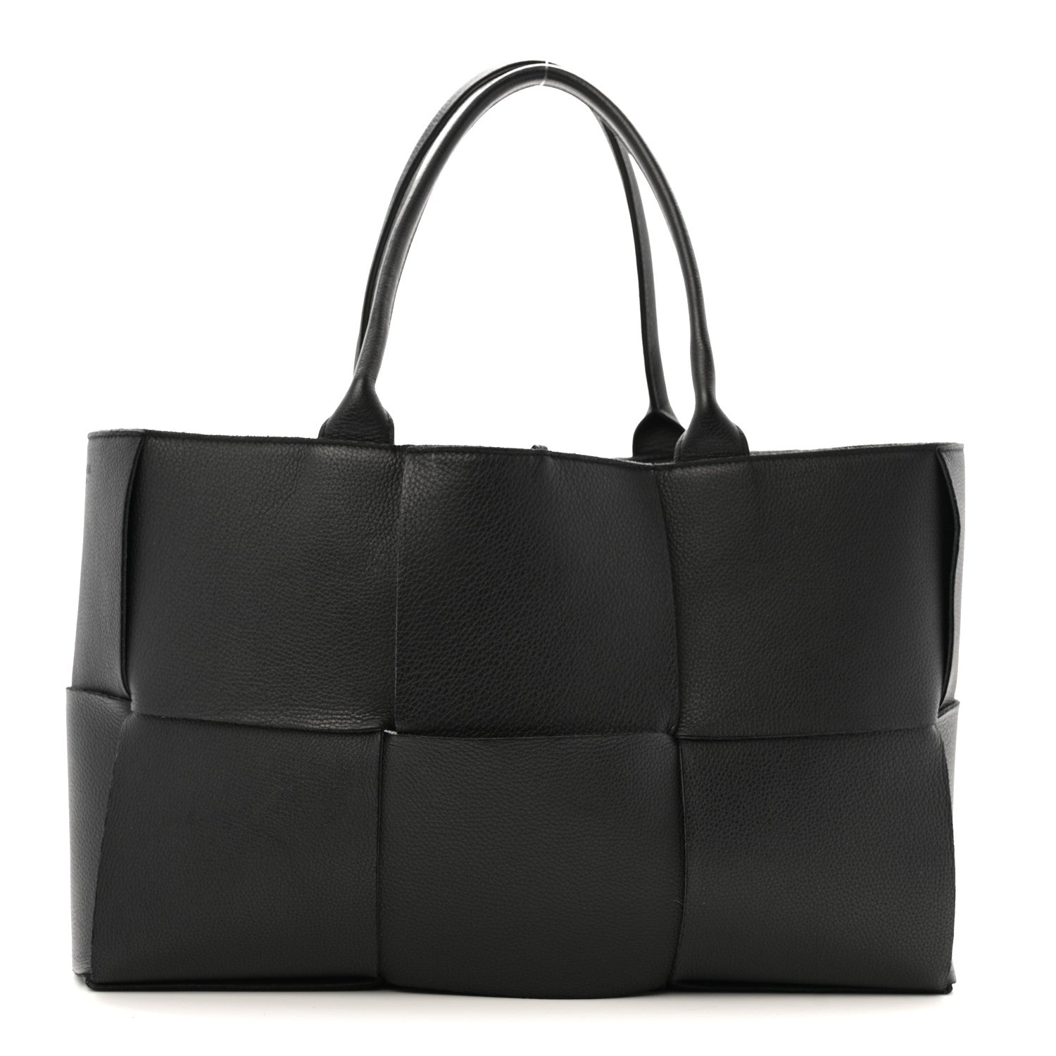 Grained Calfskin Maxi Intrecciato Arco Black