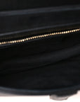 Grained Calfskin Saddle Bag Black