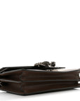 GG Supreme Monogram Textured Dollar Calfskin Top Handle Dionysus Shoulder Bag Beige Ebony New Acero