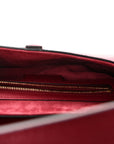 Grained Calfskin Saddle Bag Red