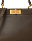 Vitello Morgan Snakeskin Medium Peekaboo Iconic Satchel Foresta