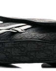 Oblique Mens Saddle Bag Black