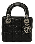 Lambskin Cannage Mini Lady D1OR Black