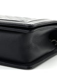 Goatskin Quilted Patent New Medium Duo Boy Flap Black