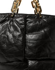 Calfskin Maxi Intrecciato Puffy Chain Tote Bag Fondente