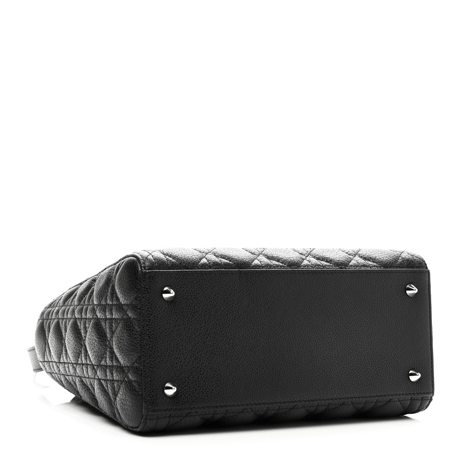Grained Calfskin Cannage Medium Lady D1OR Black