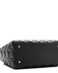 Grained Calfskin Cannage Medium Lady D1OR Black