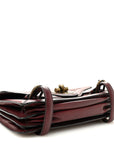 French Calfskin Intrecciato City Knot Bag Burgundy