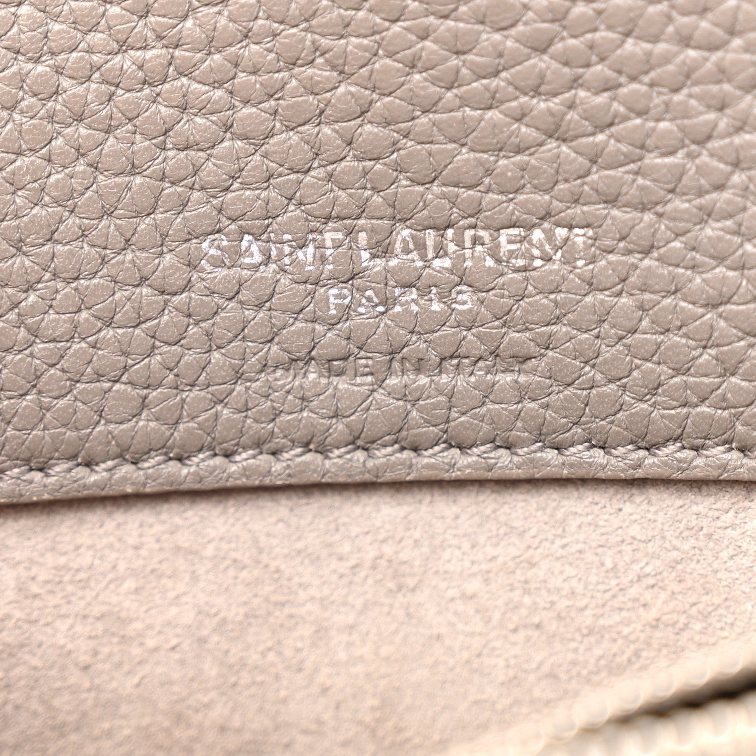 Grained Calfskin Nano Supple Sac De Jour Fog