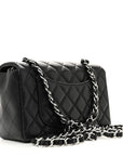 Lambskin Quilted Mini Rectangular Flap Black