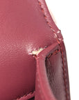 Smooth Calfskin 30 Montaigne Flap Bag Burgundy