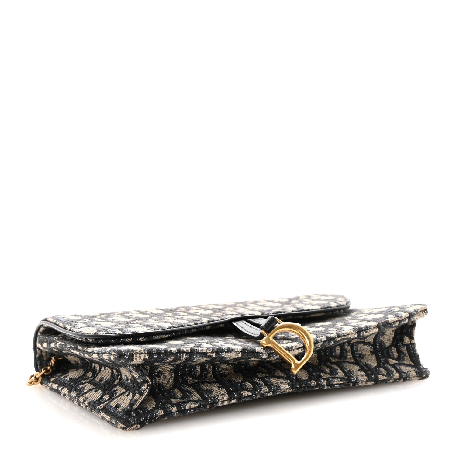 Oblique Saddle Chain Pouch Blue