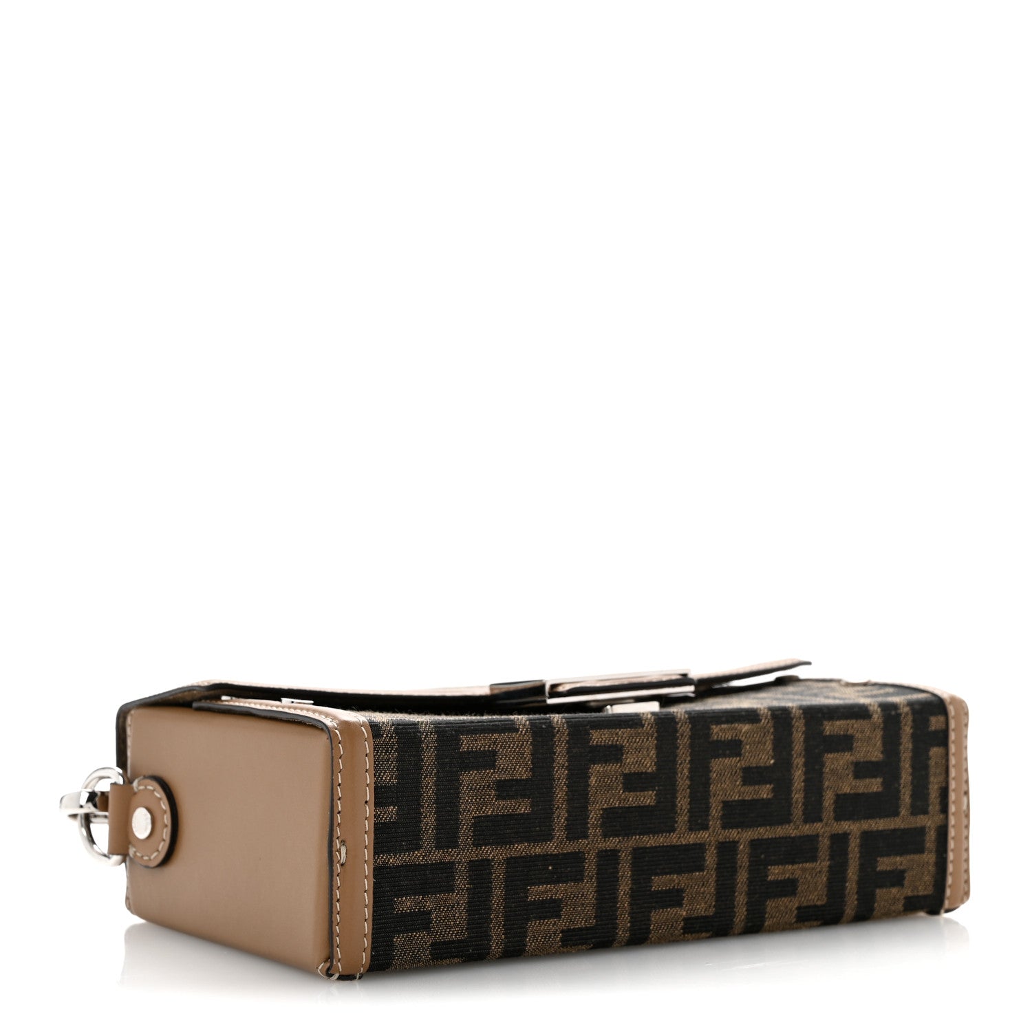 Recycled Fabric Jacquard Vitello King FF 1974 Baguette Soft Trunk Tobacco Moro Sand