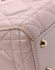Metallic Lambskin Cannage Mini Lady D1OR Lotus