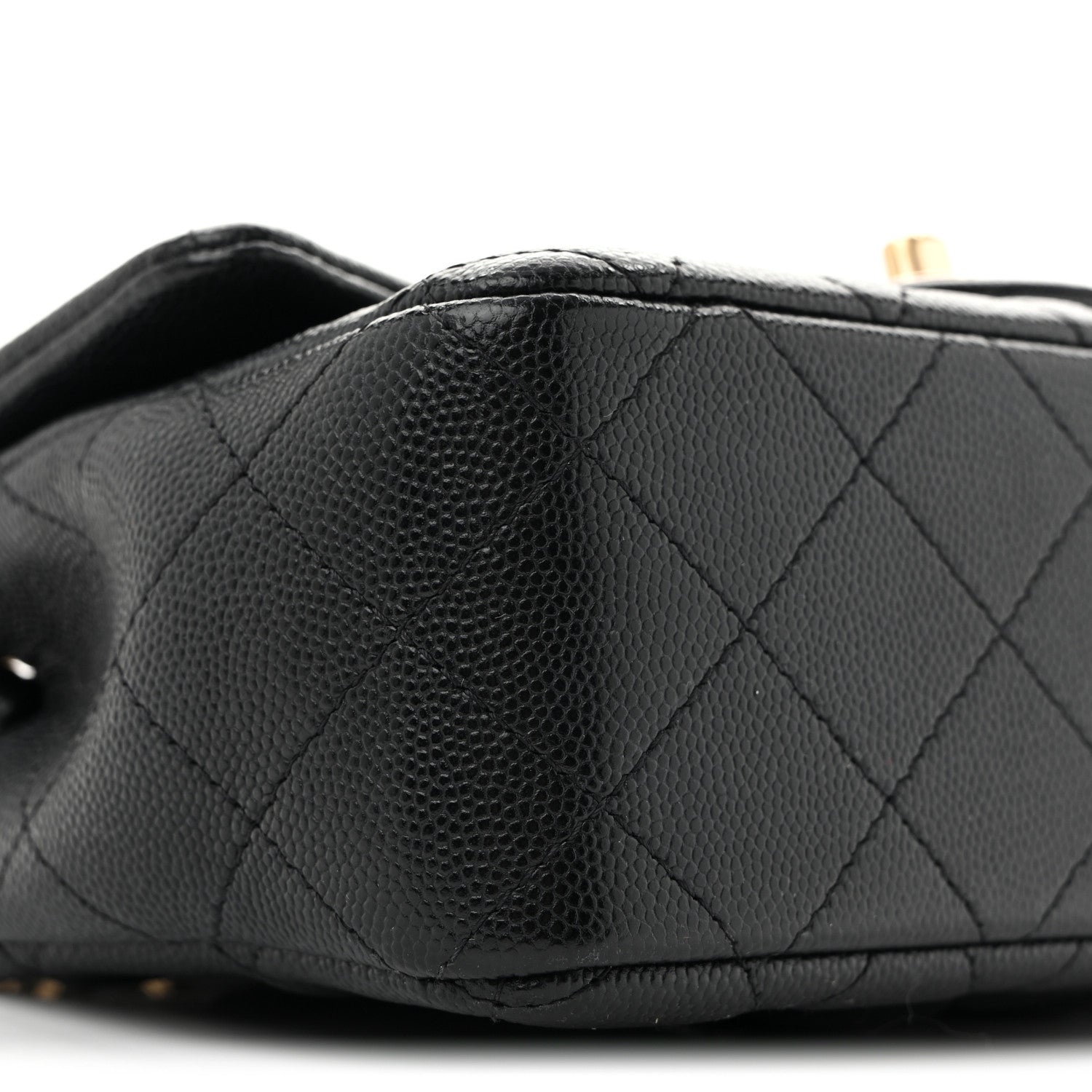Caviar Quilted Mini Rectangular Flap Black
