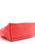 Pebbled Calfskin Gotham Bauletto Satchel Red
