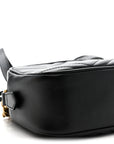 Calfskin Matelasse Small GG Marmont Chain Shoulder Bag Black
