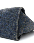 Lurex Canvas Medium Deauville Tote Navy Blue