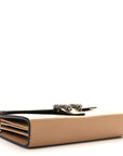 Dollar Calfskin Crystal Mini Dionysus Chain Wallet Natural Tan Black Diamond