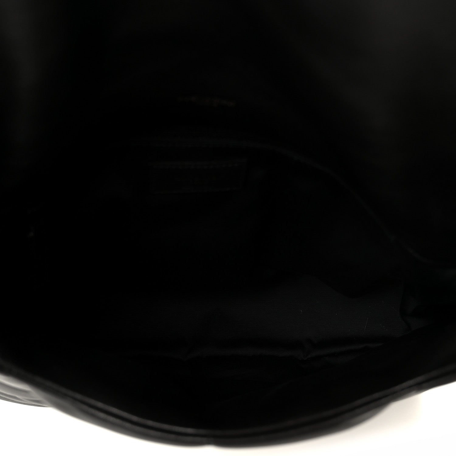 Lambskin Quilted Monogram Monochrome Medium Loulou Puffer Chain Satchel Black