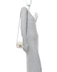 Calfskin Matelasse Aria Super Mini GG Marmont Shoulder Bag Mystic White