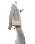 Smooth Calfskin Medium Classic Monogram Kate Tassel Satchel Nude Powder