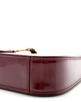 Patent Calfskin Le 5 A 7 Mini Hobo Red Grenat