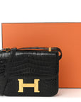 Shiny Caiman Crocodile Constance 23 Black