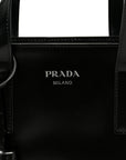 Spazzolato Mini Re-Edition 1995 Double Handle Handbag Black