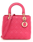 Lambskin Cannage Medium Lady D1OR Pink