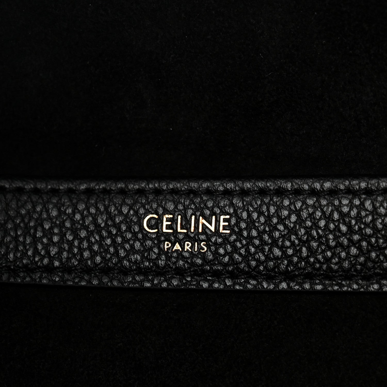Calfskin Cuir Triomphe Cabas Drawstring Black