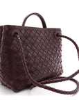 Nappa Intrecciato Small Andiamo Shoulder Bag Barolo