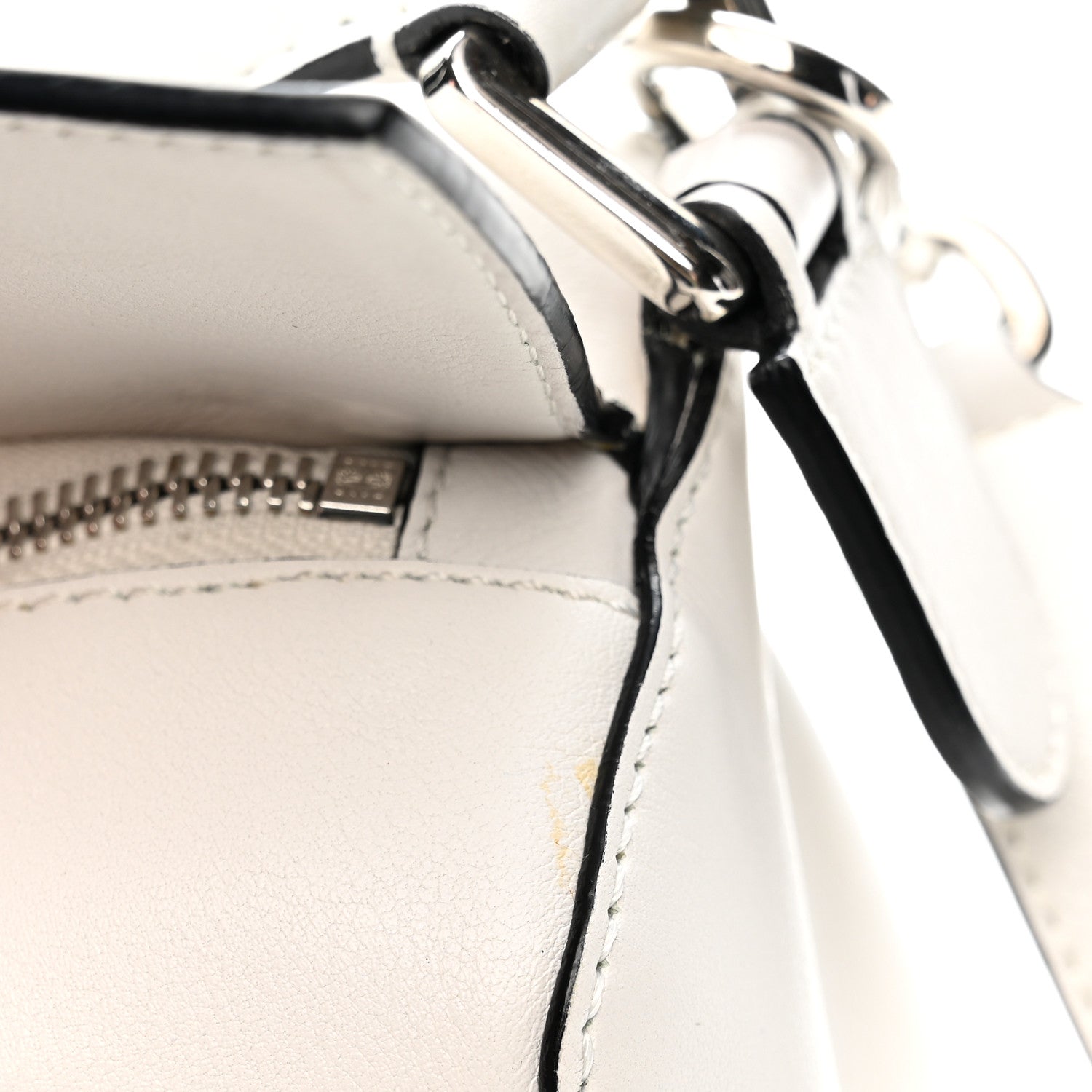Calfskin Small Puzzle Bag White