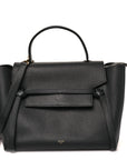 Grained Calfskin Mini Belt Bag Black