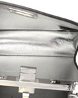 Crystal Vitello Laminato FF Petite Peekaboo I SEE U Satchel Crystal Argento