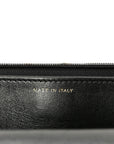 Pearly Lambskin Quilted Charms Wallet On Chain WOC Black