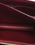 Box Calfskin Medium Classic Box Flap Bag Burgundy