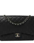 Caviar Quilted Maxi Double Flap Black
