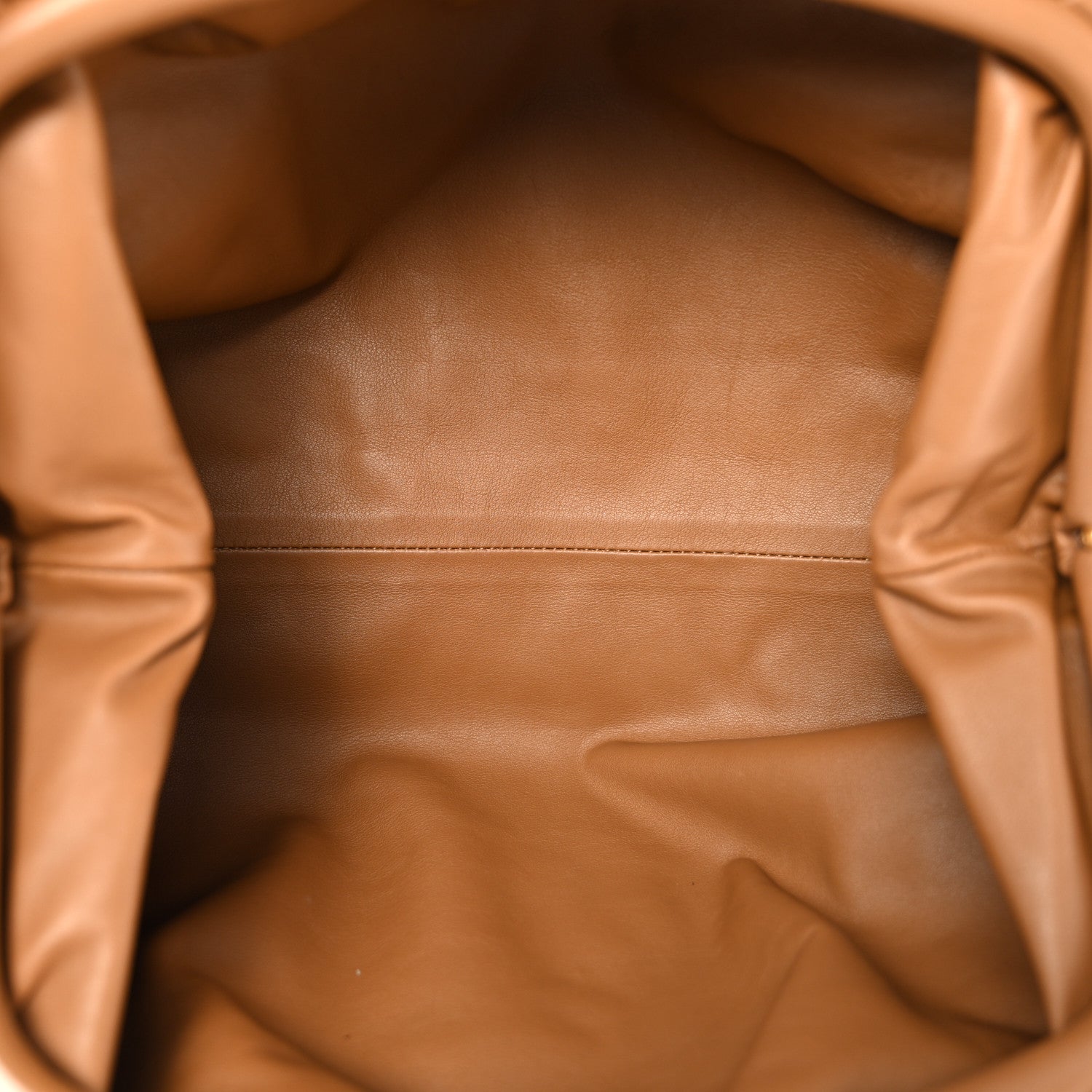 Smooth Butter Calf The Pouch Oversized Clutch Cammello