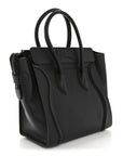 Drummed Calfskin Micro Luggage Black