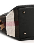 Grainy Calfskin House Check Medium Maidstone Black