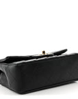 Lambskin Quilted Mini Rectangular Flap Black