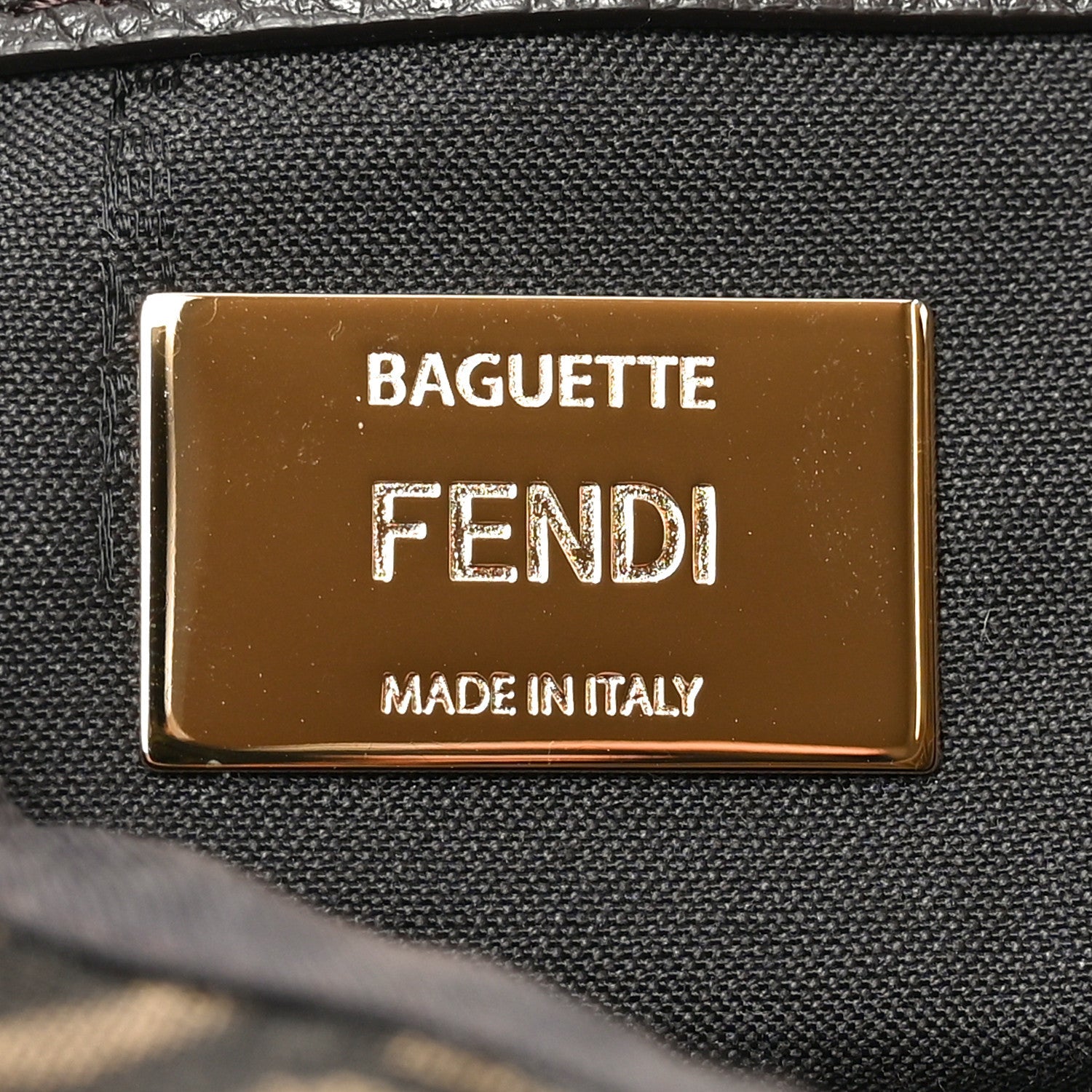 Fabric Jacquard FF 1974 Maxi Baguette Tobacco Moro Black