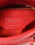 Calfskin Cannage D1ORamour Mini Lady D1OR Bag Bright Red