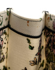 Canvas Embroidered Large D-Constellation Book Tote Latte Multicolor