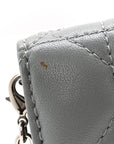 Lambskin Cannage Lady D1OR Convertible Clutch Grey