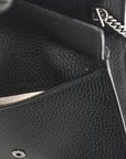 Dollar Calfskin Crystal Mini Dionysus Top Handle Bag Black Crystal