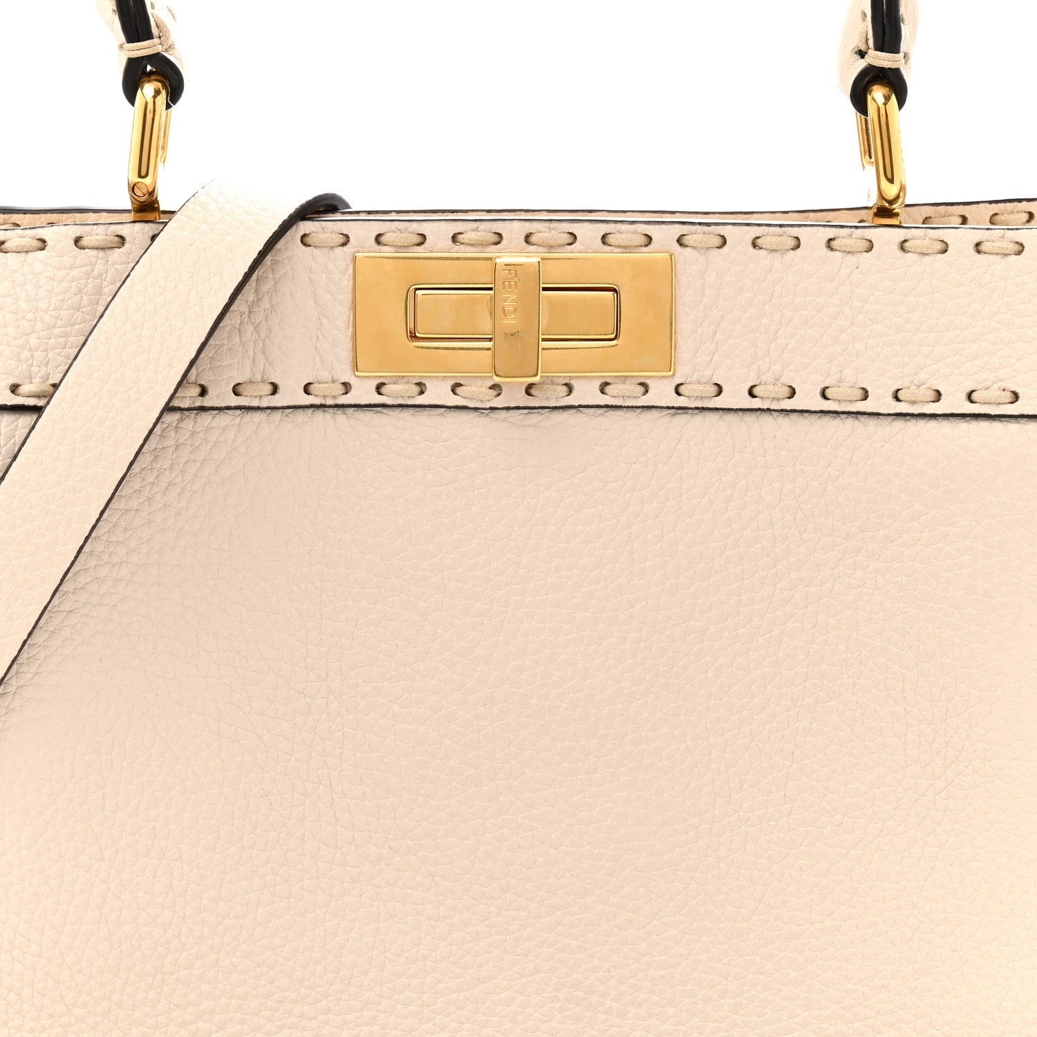 Cuoio Romano Selleria Chamois Medium Peekaboo I SEE U Satchel White